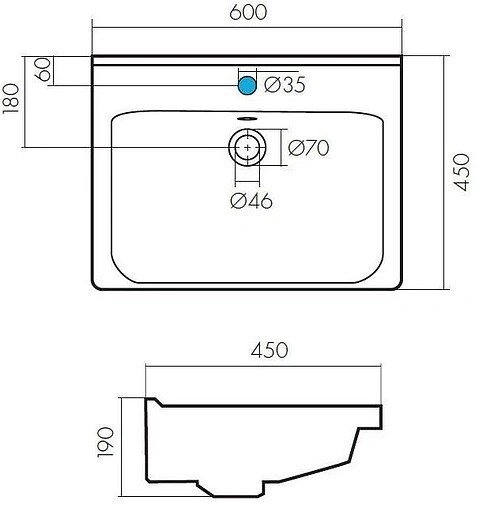 Раковина Santek Миранда 60 белый 1WH302421