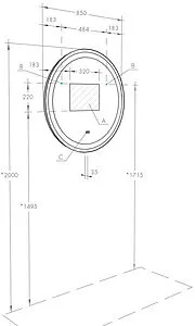 Зеркало с подсветкой Aquaton Анелло 85 1A260802AK010, 2