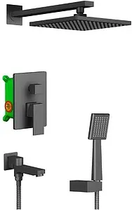 Душевая система со смесителем для ванны Timo Selene чёрный матовый SX-3069/03SM Душевая система со смесителем для ванны Timo Selene чёрный матовый SX-3069/03SM, 1