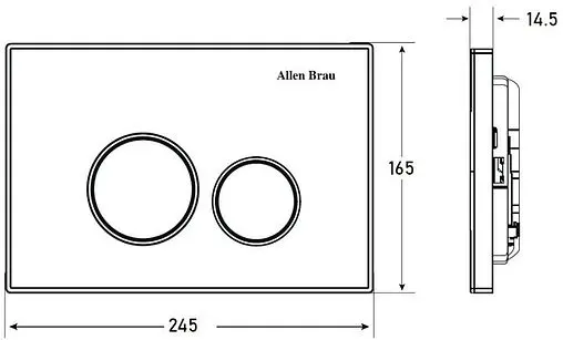 Клавиша смыва для унитаза Allen Brau Priority 9.20001.00 хром глянцевый