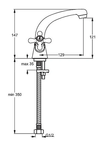 Смеситель для раковины Vidima Retro хром BA119AA