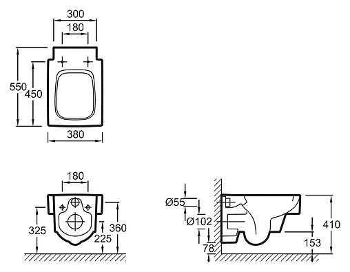 Унитаз подвесной Jacob Delafon Terrace белый EDA102-00