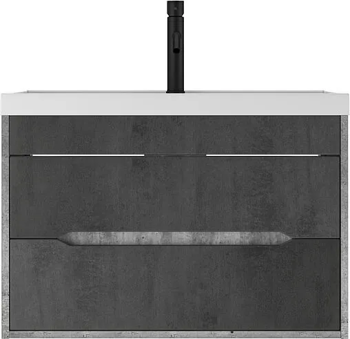 Тумба-умывальник подвесной Домино Loft 80 бетон DL5603T+4670142930020