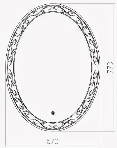 Зеркало с подсветкой Continent Nanci Led 57x77 ЗЛП54