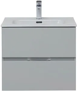 Тумба-умывальник подвесная Aquanet Алвита New 60 серый 00277512+00254363, 5