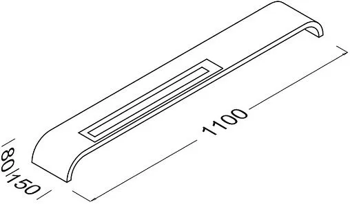 Полка Isvea Soffice 110 дуб серый 23SQ9017111I