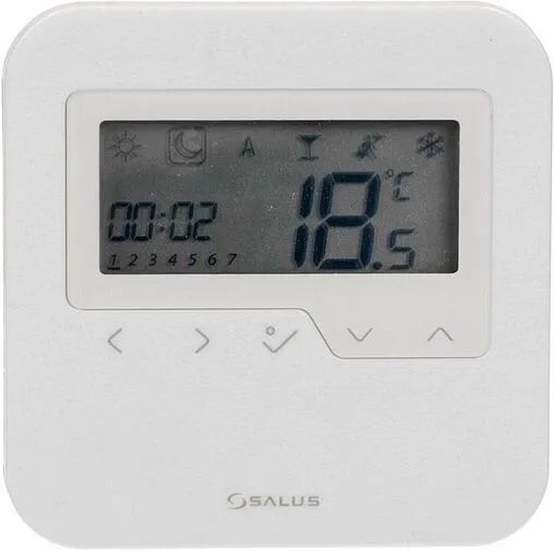 Проводной комнатный терморегулятор НО/НЗ 230В Salus EXPERT HTR белый HTRP230(50)