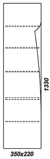 Шкаф-пенал подвесной Clarberg Papyrus wood 35 светлое дерево Pap-w.05.35/LIGHT