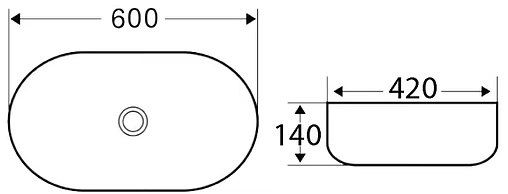 Раковина BelBagno 60 бежевый матовый BB1084-H316