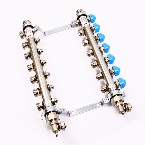 Группа коллекторная без расходомеров 7 отводов 1&quot;н/н x ¾&quot;ек Uni-fitt 456W4307