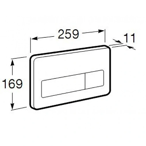 Клавиша смыва для унитаза Roca PL-3 890097004 сатин Клавиша смыва для унитаза Roca PL-3 890097004 сатин