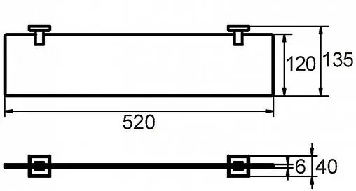 Полка Milardo Labrador хром LABSMG0M44
