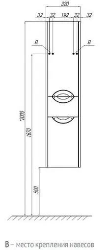 Шкаф-пенал подвесной с бельевой корзиной Aquaton Сильва 30 R дуб фьорд 1A215603SIW6R Шкаф-пенал подвесной с бельевой корзиной Aquaton Сильва 30 R дуб фьорд 1A215603SIW6R