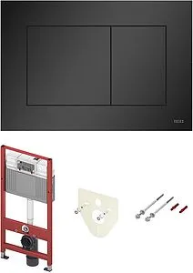 Инсталляция для подвесного унитаза Set 4 в 1 TECEbase 9400414 с кнопкой черный матовый, 1