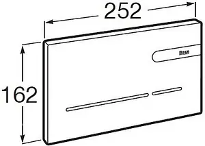 Клавиша смыва для унитаза сенсорная Roca EP-2 890102009 стекло/белый, 2