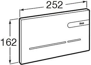 Клавиша смыва для унитаза сенсорная Roca EP-2 (компактная версия) 890103009 стекло/белый, 2