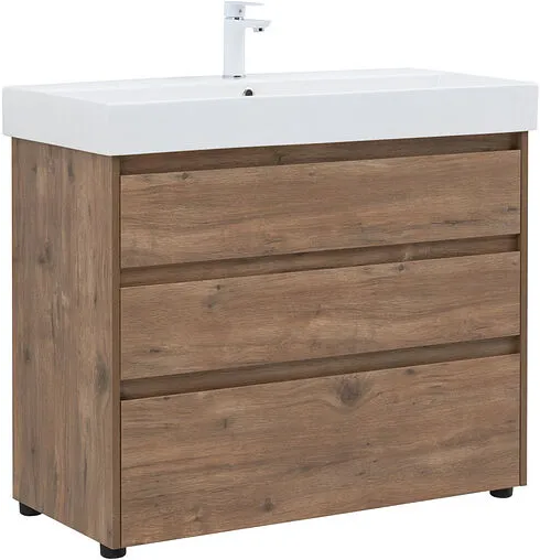 Тумба-умывальник напольная Aquanet Nova Lite 100 дуб рустикальный 00302480+