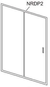 Дверь в нишу 1000мм прозрачное стекло Ravak Rapier NRDP2-100 L 0NNA010LZ1, 2