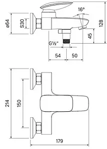 Смеситель для ванны IDDIS Stone хром STOSB00i02WA Смеситель для ванны IDDIS Stone хром STOSB00i02WA, 2