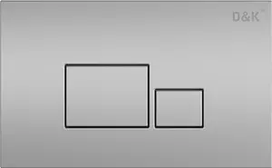 Клавиша смыва для унитаза D&K Quadro DB1519002 хром матовый, 1