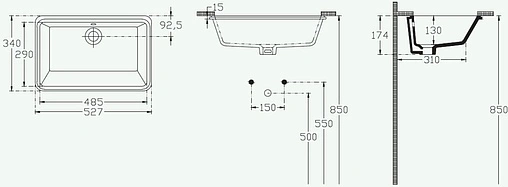 Раковина ISVEA Soluzione 52 белый 10SZ77053SV