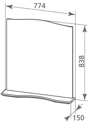 Зеркало Milardo Victoria 65 белый VIC6500M98
