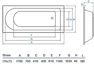 Ванна акриловая Koller Pool Orion 150х70 Ванна акриловая Koller Pool Orion 150х70, 3