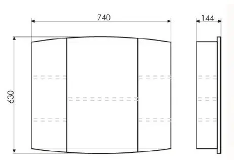 Шкаф-зеркало Comforty Лаура 75-3 белый 00003121083CF Шкаф-зеркало Comforty Лаура 75-3 белый 00003121083CF, 2