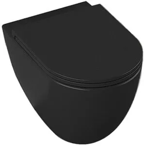 Унитаз подвесной безободковый ISVEA Infinity Vortex черный матовый 10NF02003-2N Унитаз подвесной безободковый ISVEA Infinity Vortex черный матовый 10NF02003-2N, 1