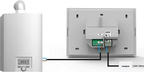 Проводной комнатный регулятор котла с коммуникацией OpenTherm TECH ST-2801 WiFi белый WG.11.0347