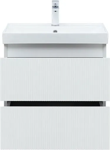 Тумба-умывальник подвесная Aquanet Альтера 60 белый матовый 00337154+00333266