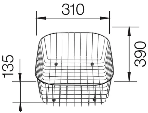 Корзина для посуды Blanco нержавеющая сталь 220573