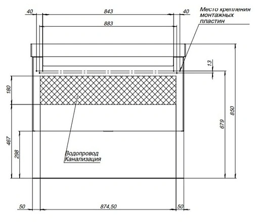 Тумба под умывальник подвесная Kerama Marazzi Buongiorno Plus 100 белый/дуб кантри BGP.100.1+1\WHT