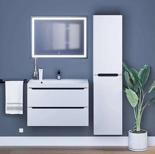 Тумба под умывальник подвесная Uperwood UPD Tanos 80 белый с графитовыми вставками 2930205142 Тумба под умывальник подвесная Uperwood UPD Tanos 80 белый с графитовыми вставками 2930205142