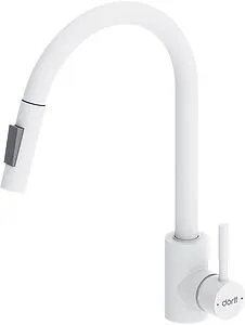 Смеситель для кухни с выдвижным изливом Dorff Logic белый D3007533, 1