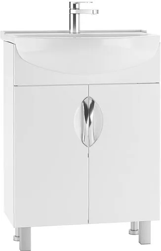 Тумба-умывальник напольный Айсберг Стандарт 60 белый DA2403T+4607152361513