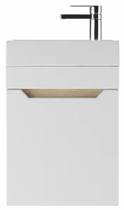 Тумба-умывальник подвесная Айсберг Мечта 40 белый/дуб сонома DM2314T+4607152362107 Тумба-умывальник подвесная Айсберг Мечта 40 белый/дуб сонома DM2314T+4607152362107, 3