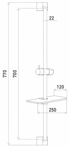 Душевая штанга Gross Aqua Space хром GA288
