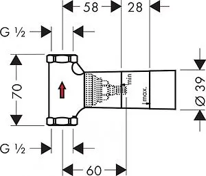Скрытая часть запорного вентиля Hansgrohe 16973180, 2