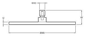 Лейка верхнего душа Jacob Delafon Katalyst хром E13690-CP, 2