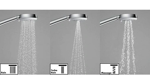 Душевая стойка Hansgrohe Crometta 100 Multi 3jet 90см хром/белый 26656400