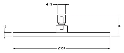 Лейка верхнего душа Jacob Delafon Katalyst хром E13690-CP
