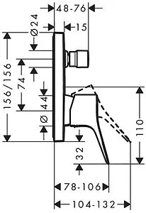 Смеситель для ванны скрытого монтажа Hansgrohe Vivenis белый матовый 75415700 Смеситель для ванны скрытого монтажа Hansgrohe Vivenis белый матовый 75415700, 2