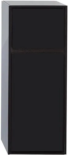 Шкаф-пенал подвесной Aquanet Милан 35 R чёрный глянец 00306376