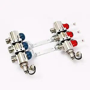 Группа коллекторная с расходомерами 3 отвода 1&quot;в/в x ¾&quot;ек Uni-fitt 440E4303, 2