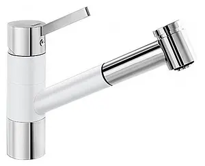 Смеситель для кухни с выдвижным изливом Blanco Tivo-s белый 517613 Смеситель для кухни с выдвижным изливом Blanco Tivo-s белый 517613, 1