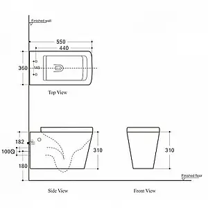 Унитаз подвесной безободковый Aquanet Tavr-W Rimless белый TAVR-W Унитаз подвесной безободковый Aquanet Tavr-W Rimless белый TAVR-W, 2