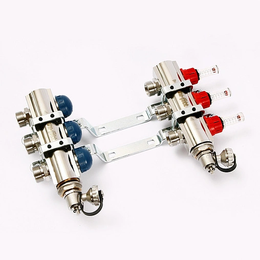 Группа коллекторная с расходомерами 3 отвода 1&quot;в/в x ¾&quot;ек Uni-fitt 440E4303