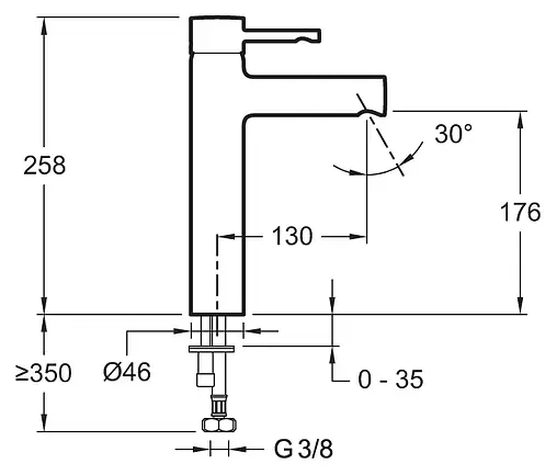 Смеситель для раковины Jacob Delafon Cuff хром E98299-CP Смеситель для раковины Jacob Delafon Cuff хром E98299-CP