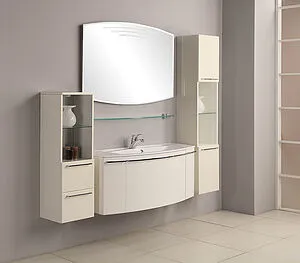 Шкаф-пенал подвесной Aquaton Севилья 35 белый жемчуг 1A126703SEG30, 4